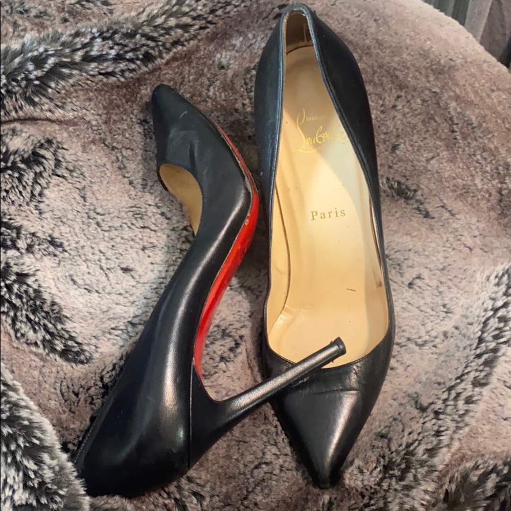 Christian Louboutin Black Leather Kates